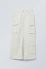 Ecru - Billy Long Cargo Skirt - 0