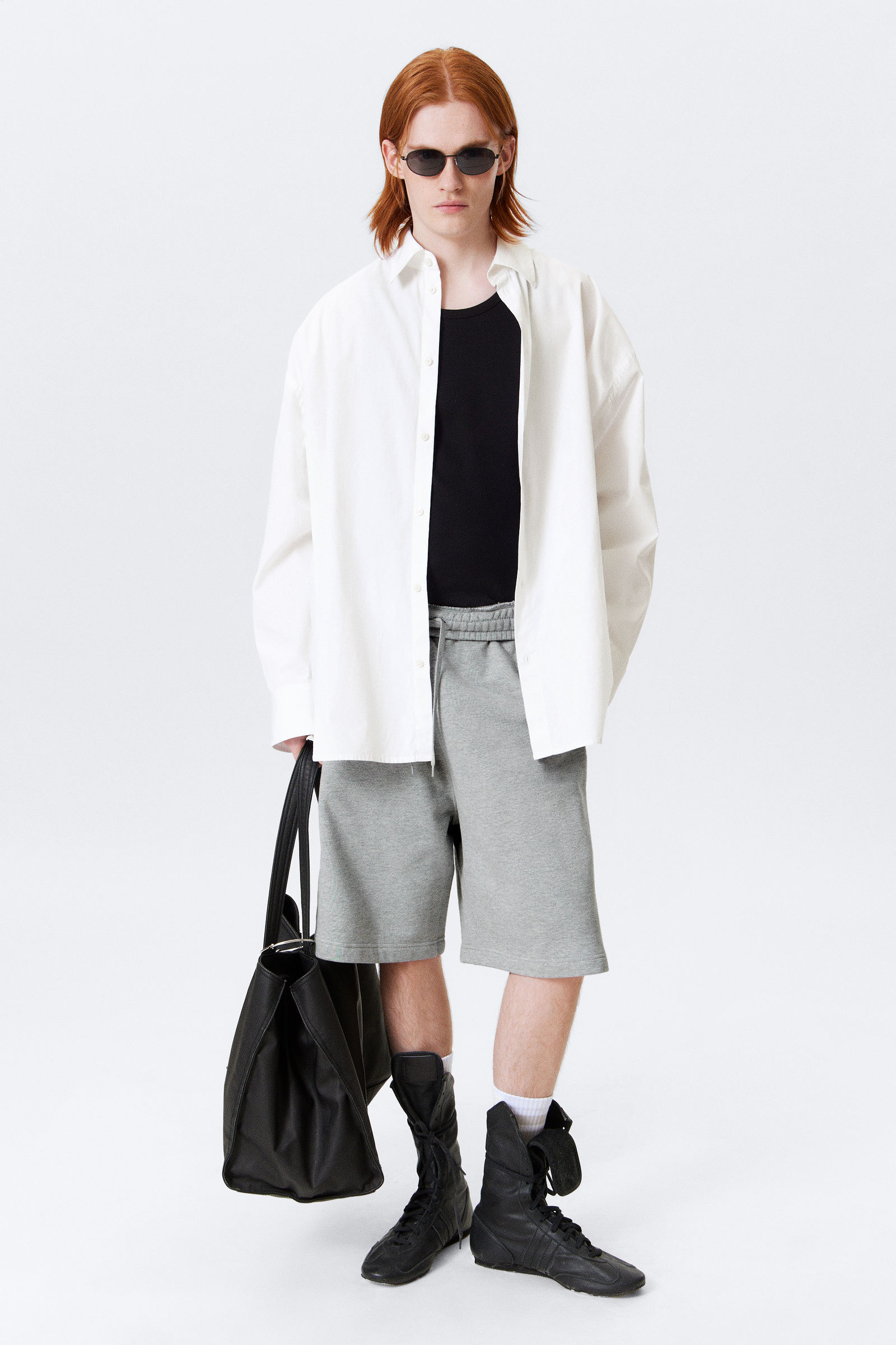 long oversized cotton shirt - White | Weekday WW long oversized cotton shirt - White | Weekday WW