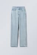 Blau - Rowe Super High Waisted Regular Straight Leg Jeans - 0