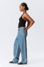 90s Blue - Mittelblau - Galaxy Loose Straight Leg Jeans - 6