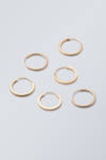 Golden - 3-pack Minimal Hoop Earrings - 0