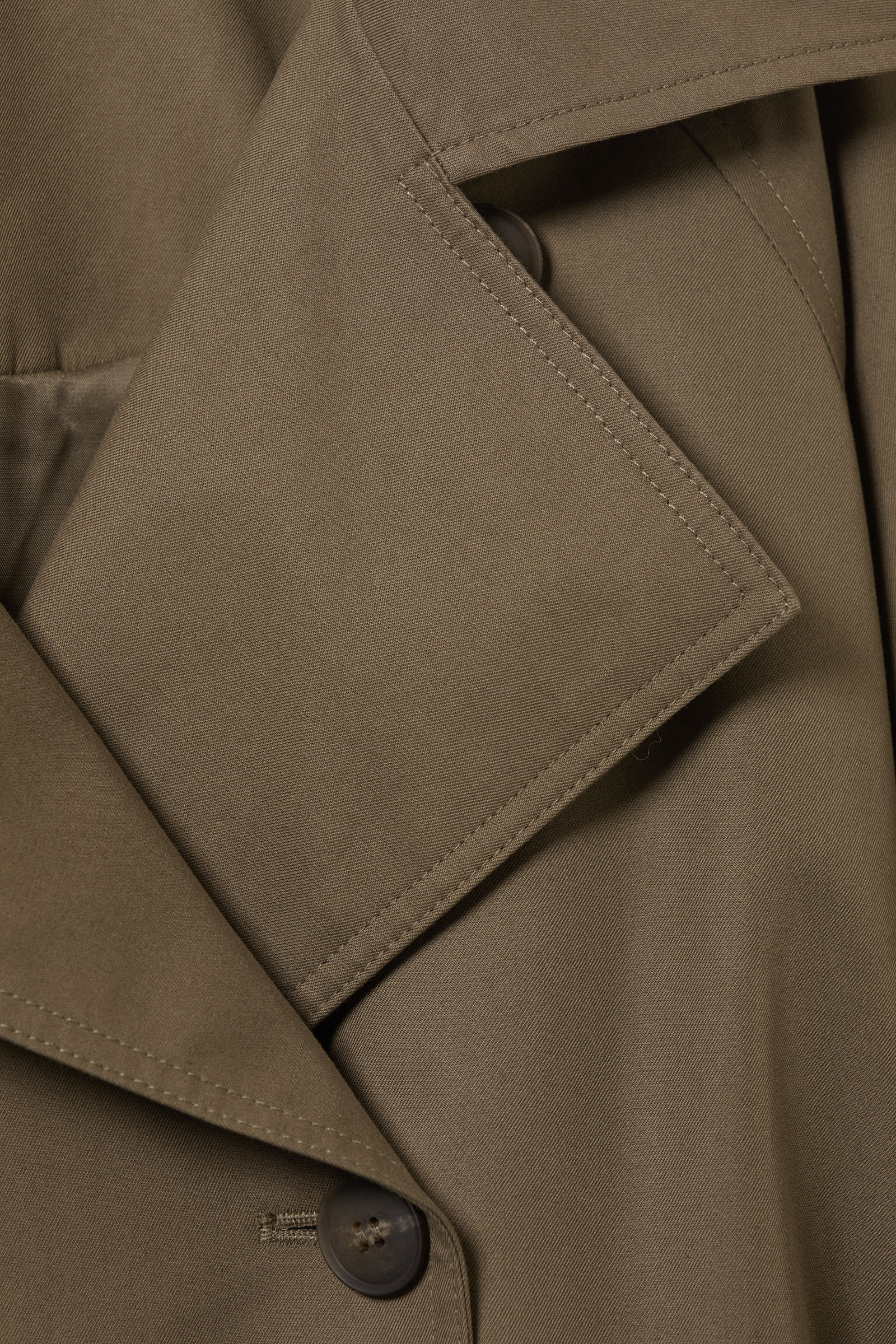 oversized double-breasted trench coat - Dark Mole | Weekday EU