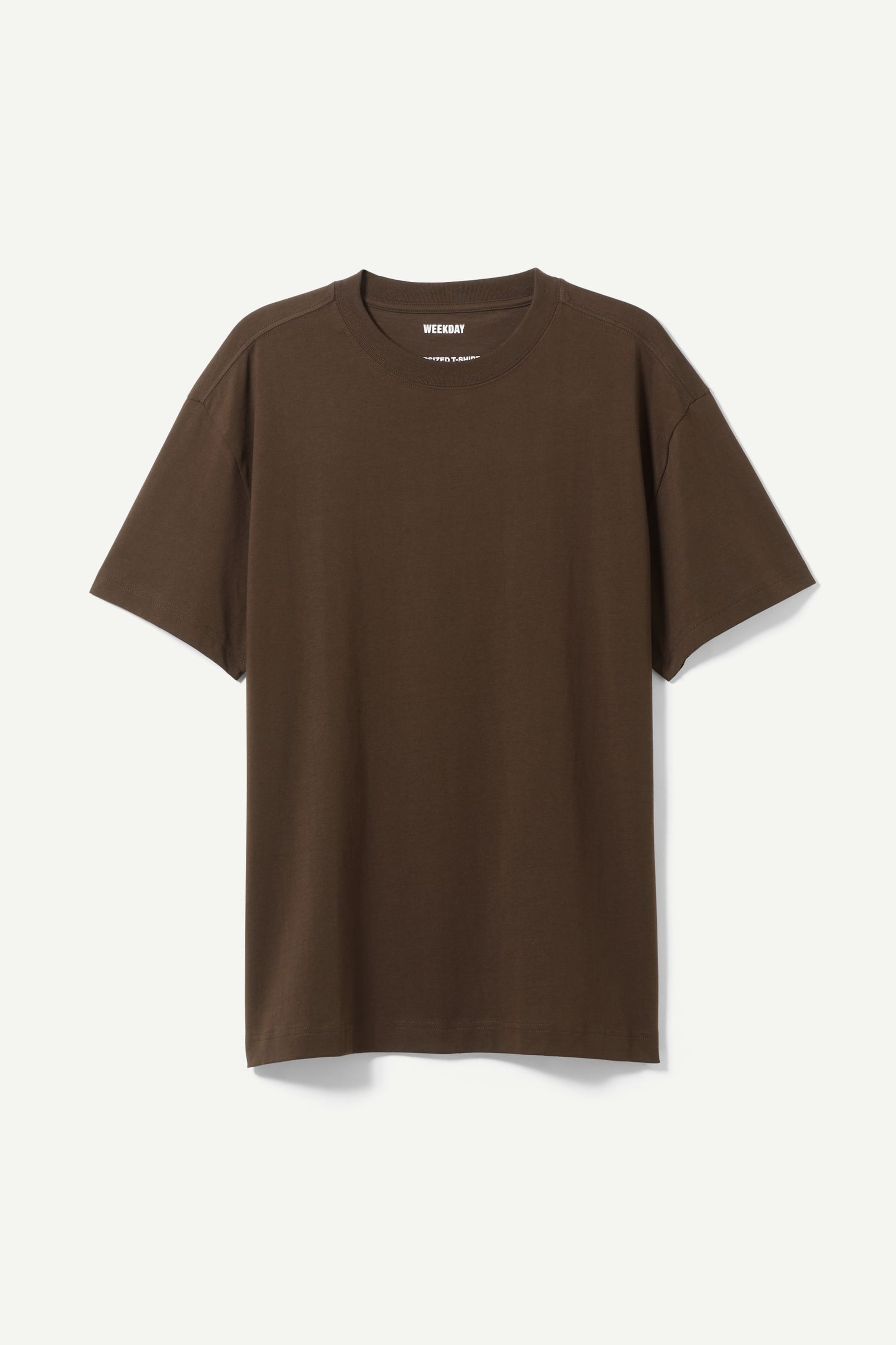 Braun - Schweres Oversized-T-Shirt - 0