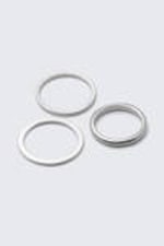 Silver - 3-pack Minimal Steel Rings - 1