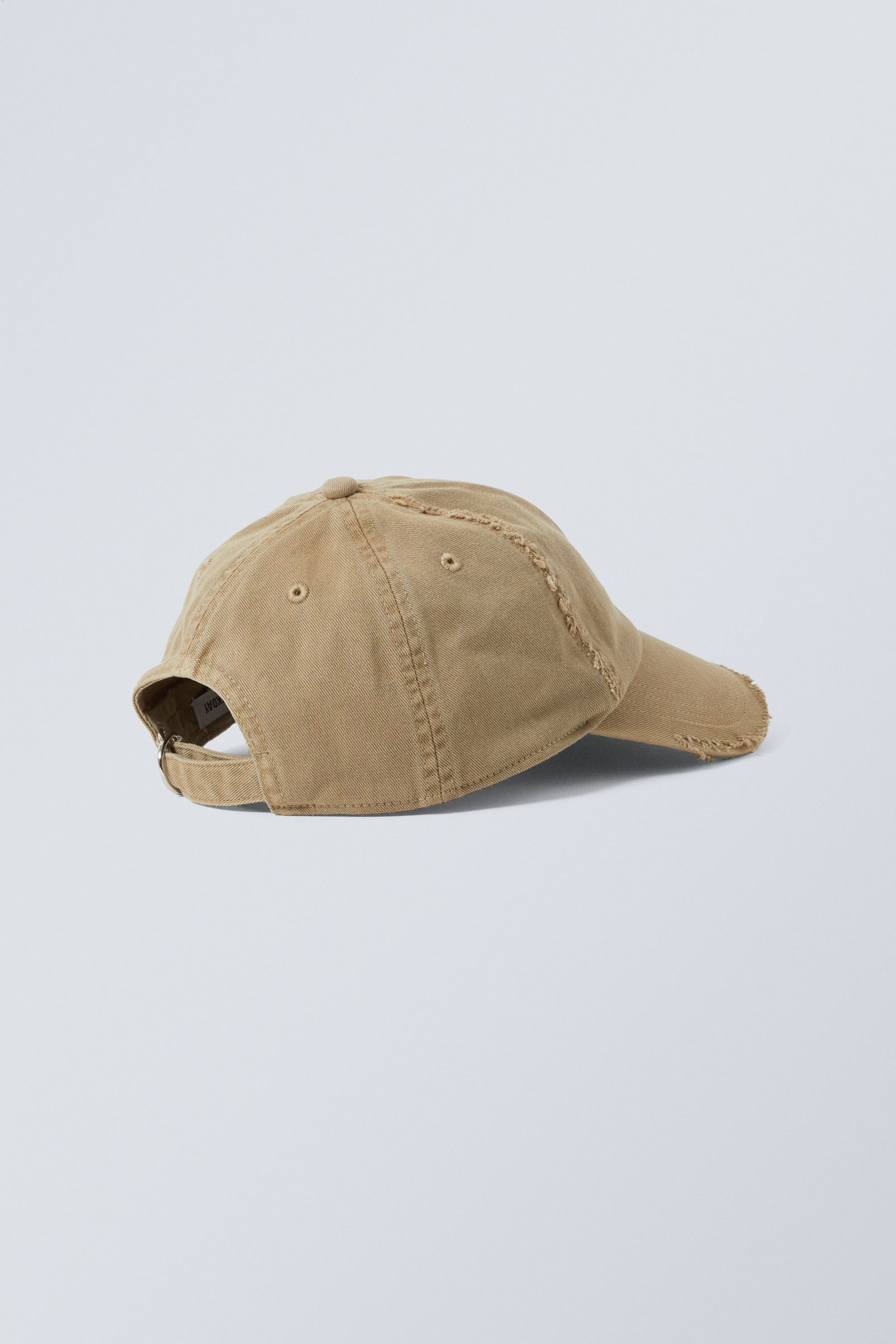 Beige - Essential Cotton Frayed Edge Cap - 0