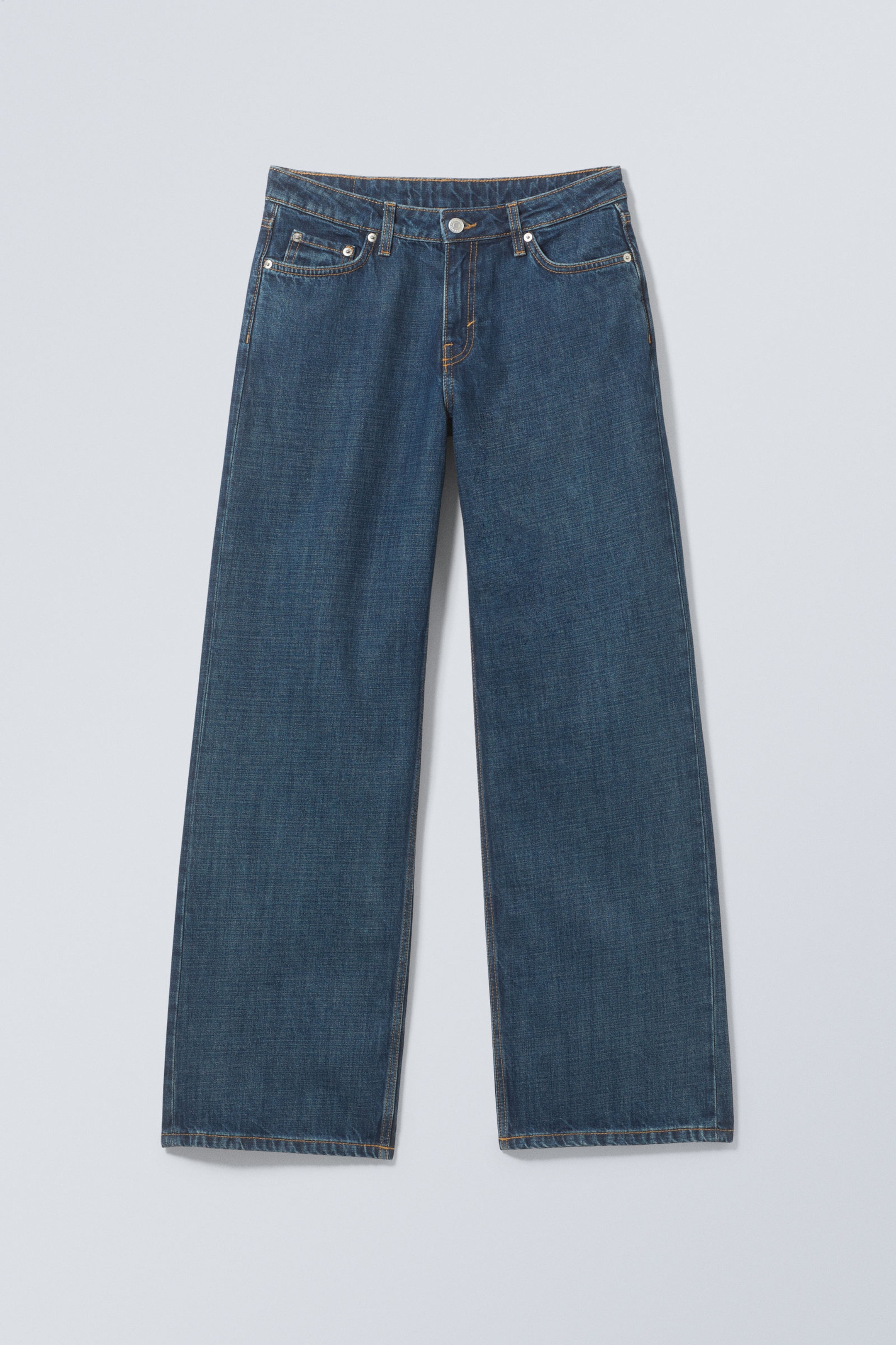 ample low rise loose wide leg jeans - Sapphire blue | Weekday EU