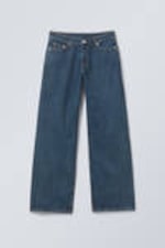 Sapphire blue - Ample Low Rise Loose Wide Leg Jeans - 0