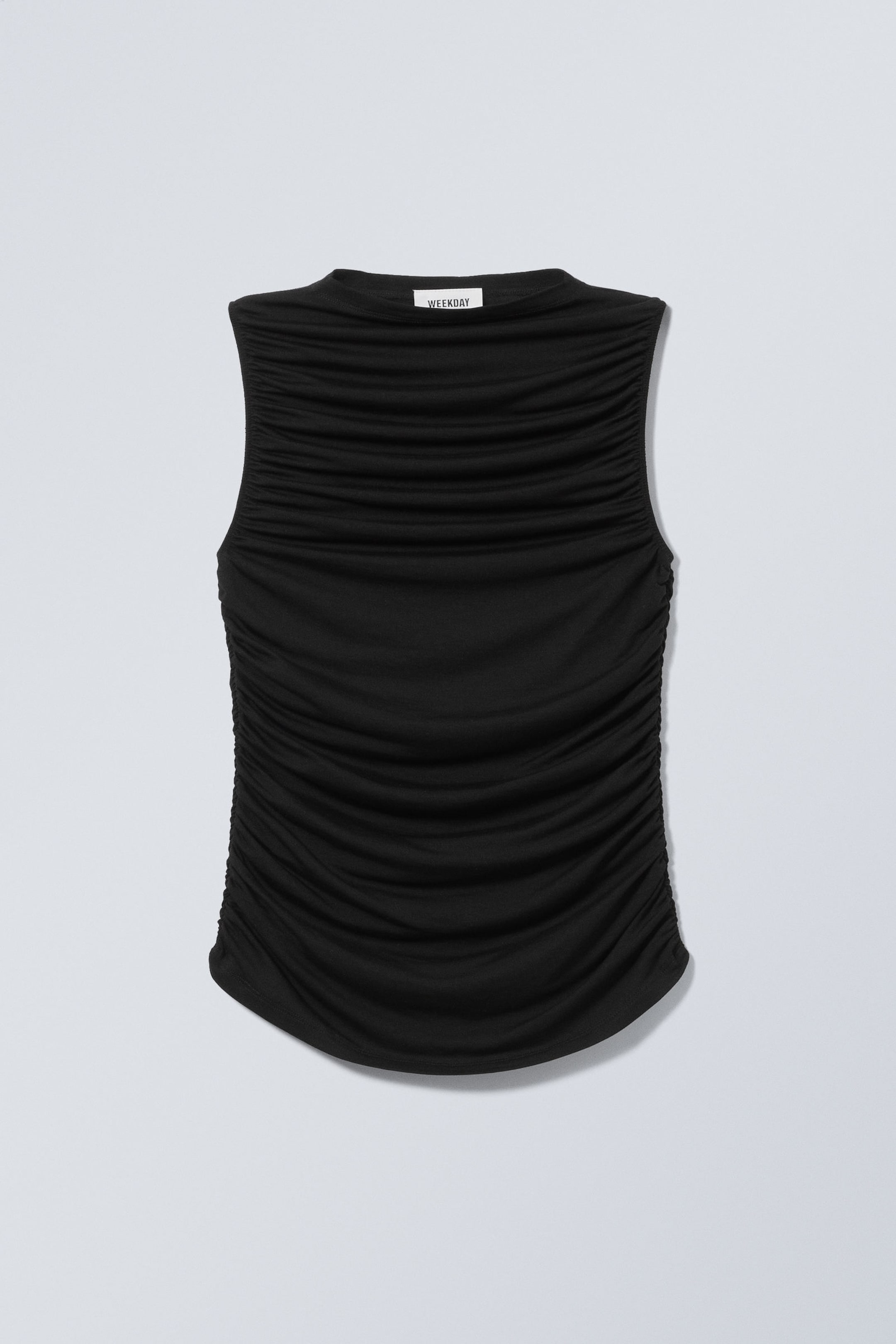 Black - Drape Mock-neck Top - 2