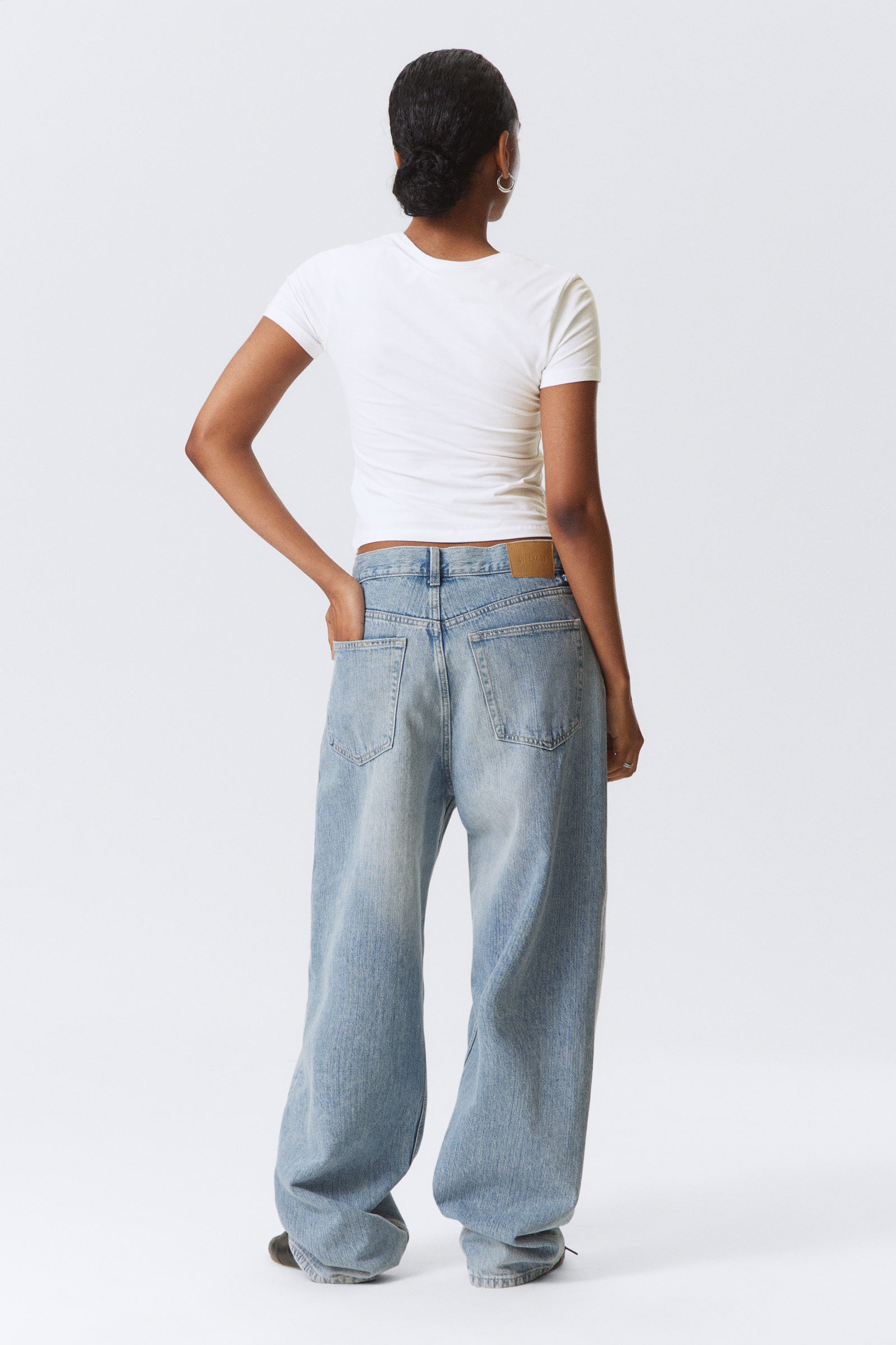 Blue Fade - Mittelblau - Galaxy Loose Straight Leg Jeans - 10