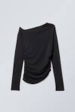 Black - Main Asymmetric Long Sleeve - 0