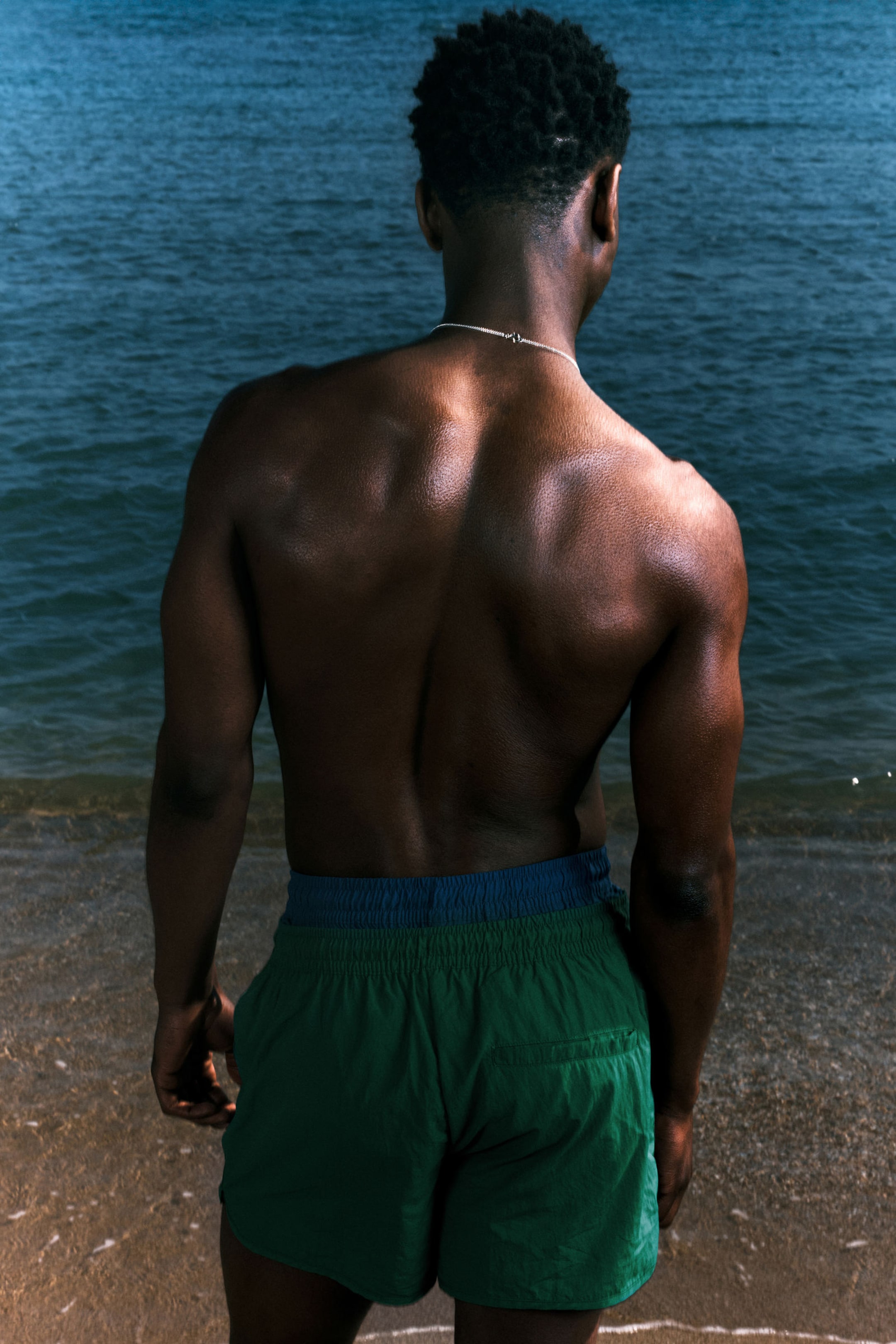 #3C514C - Structured Mid-Thigh Swim Shorts - 2