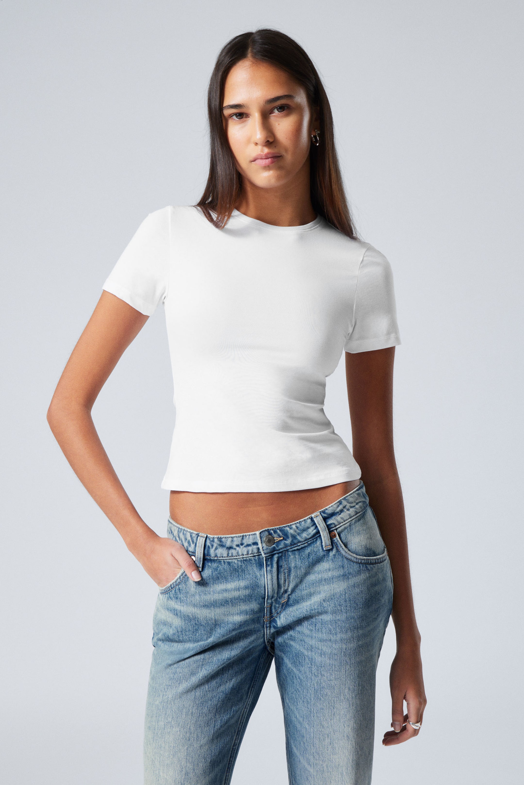 White - Slim Fitted T-shirt - 0