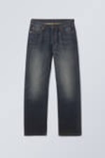 Marsh Blue - Dark Blue - Arrow Low Rise Regular Straight Leg Jeans - 0