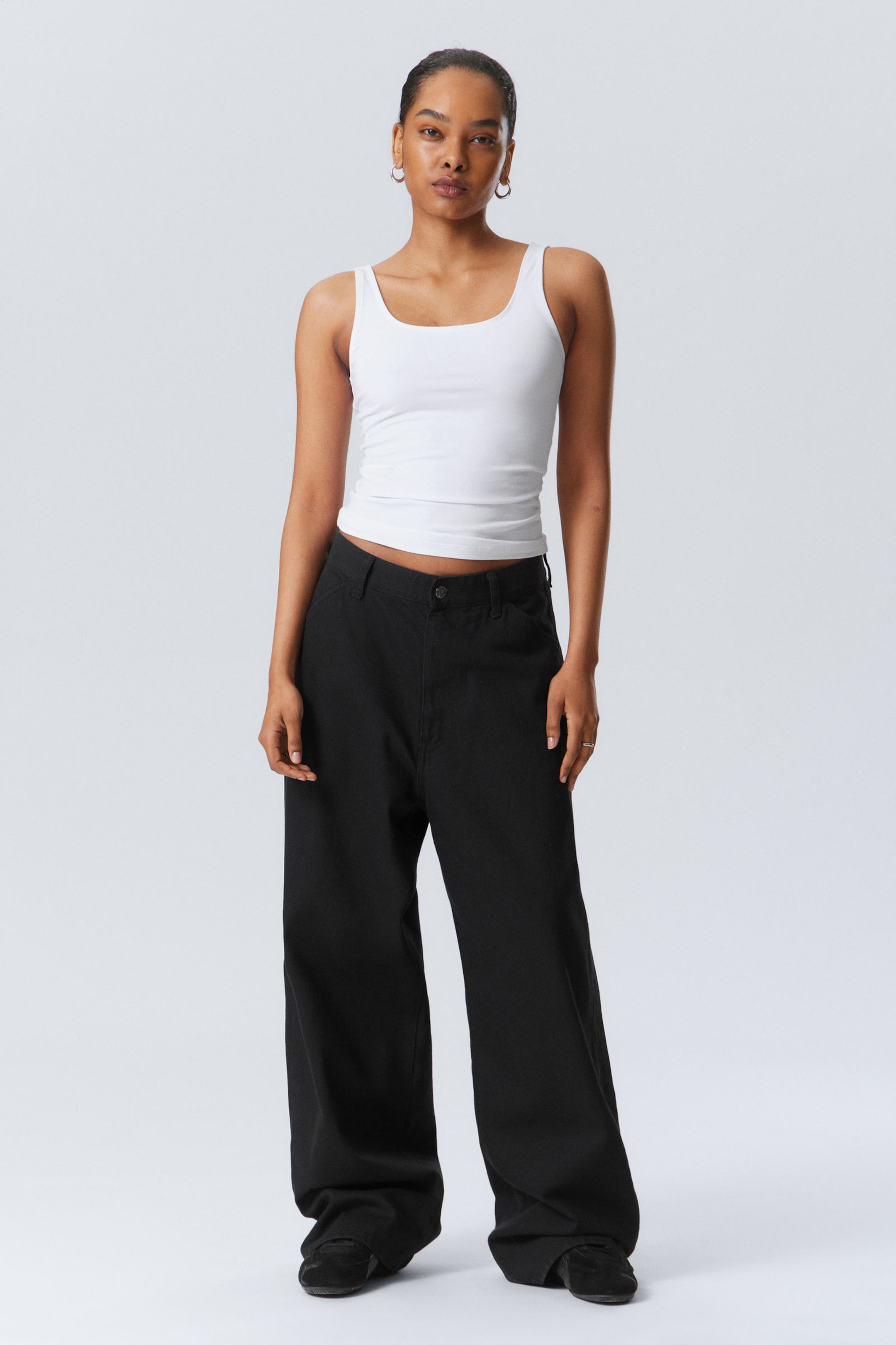#272628 - Astro Loose Baggy Leg Linen-Blend Trousers - 2