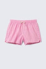 Striped Light Pink - Gestreifte, strukturierte Schwimmshorts - 4