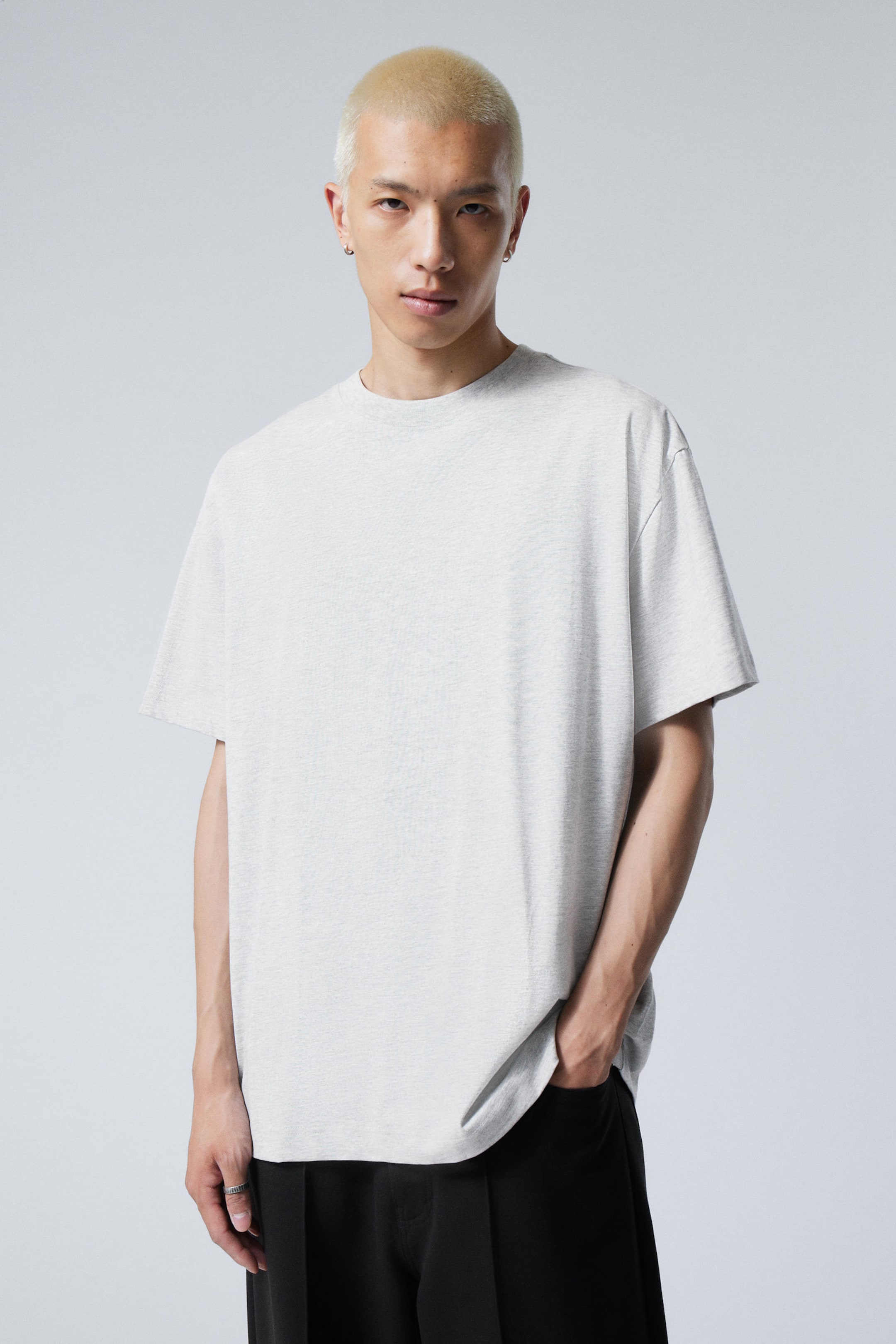 Grey - Oversized Heavyweight T-shirt - 0