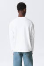 Vit - Great Boxig Långärmad T-shirt - 2