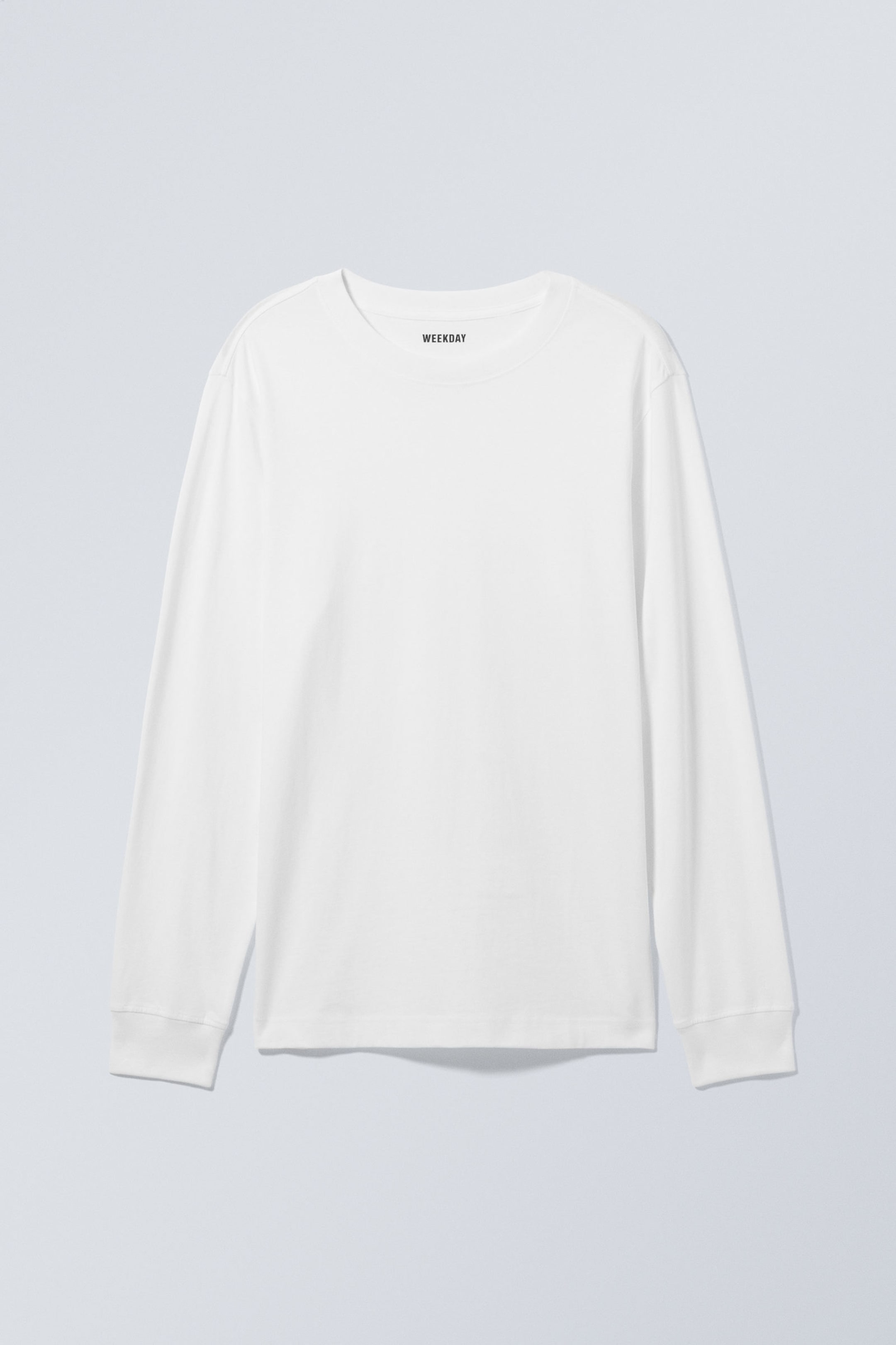 White - Relaxed Mid-weight Long Sleeve T-shirt - 0