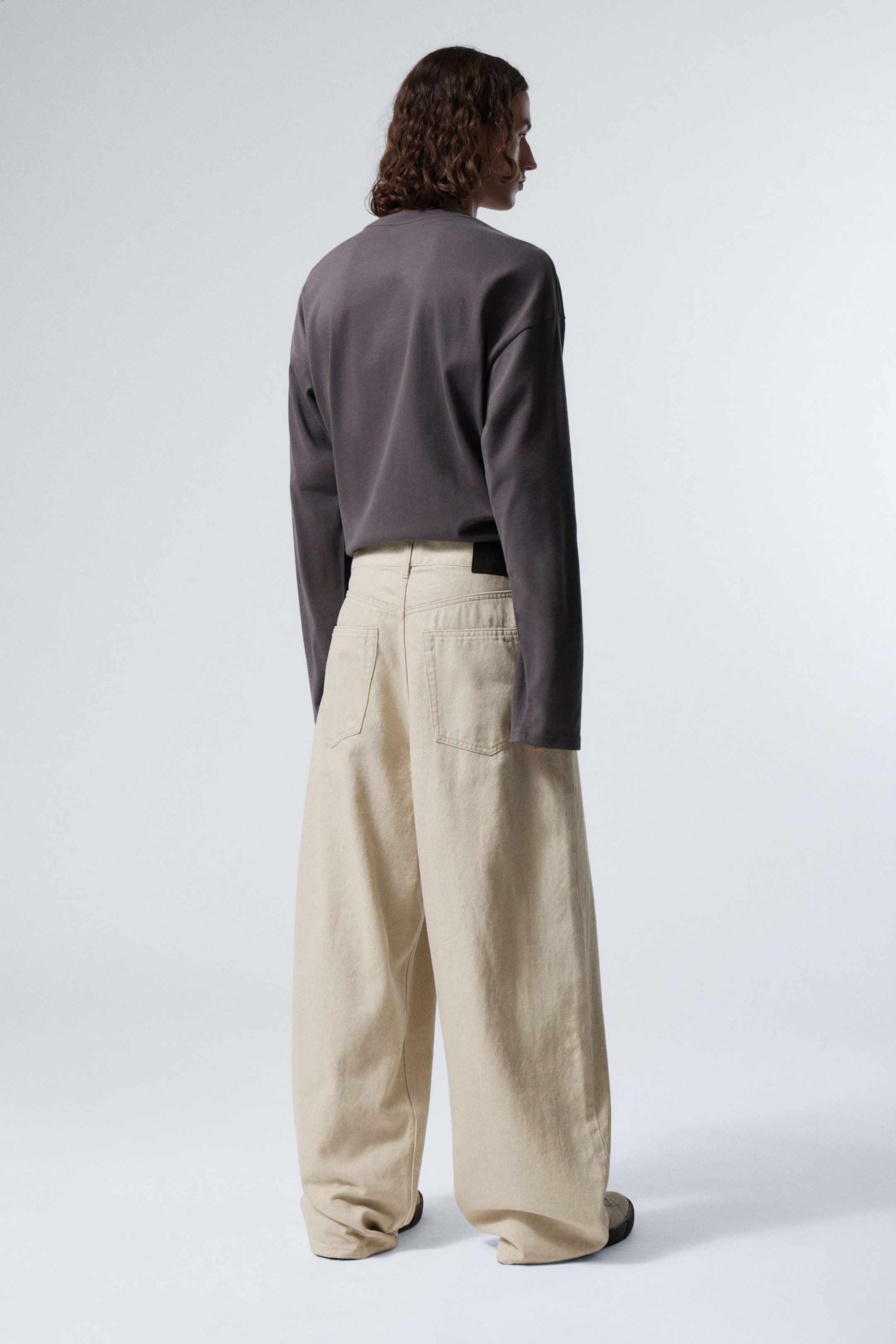 Ecru - Astro Baggy Linen Blend Trousers - 3