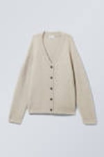 Dusty Beige - Knitted Single-Breasted Cardigan - 2