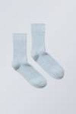 Gedecktes Hellblau - Socken Selma - 0