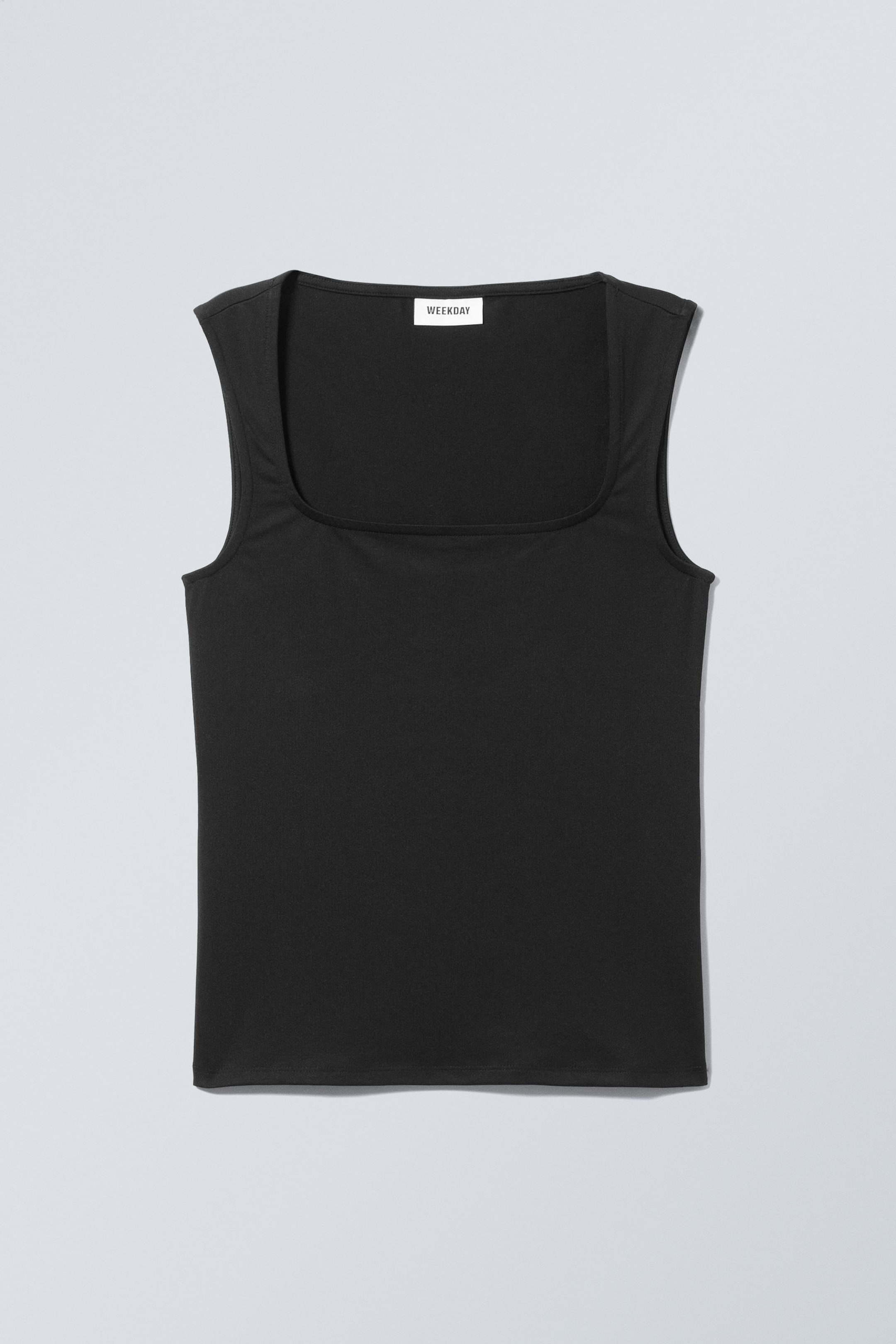 Svart - Antonia Square Neck Top - 2