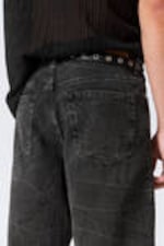 Washed Black - Galaxy Loose Twisted Denim Shorts - 9