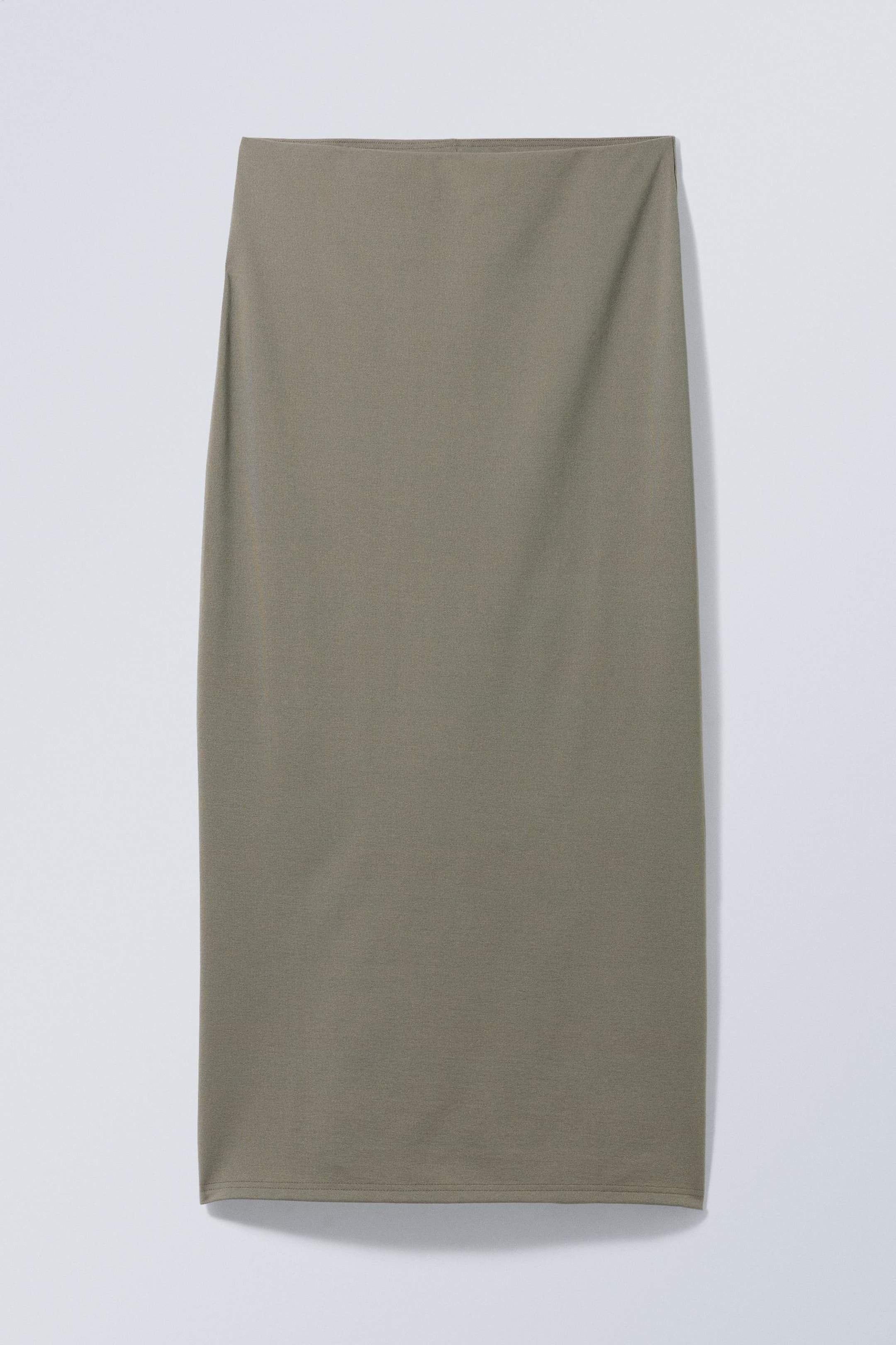 Taupe - Johanna Long Pencil Skirt - 0