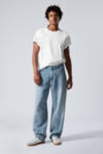 Blue Fade - Mellanblå - Galaxy Loose Straight Leg Jeans - 2