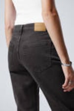 Black Lux - Schwarz - Pin Mid Waist Regular Straight Leg Jeans - 6