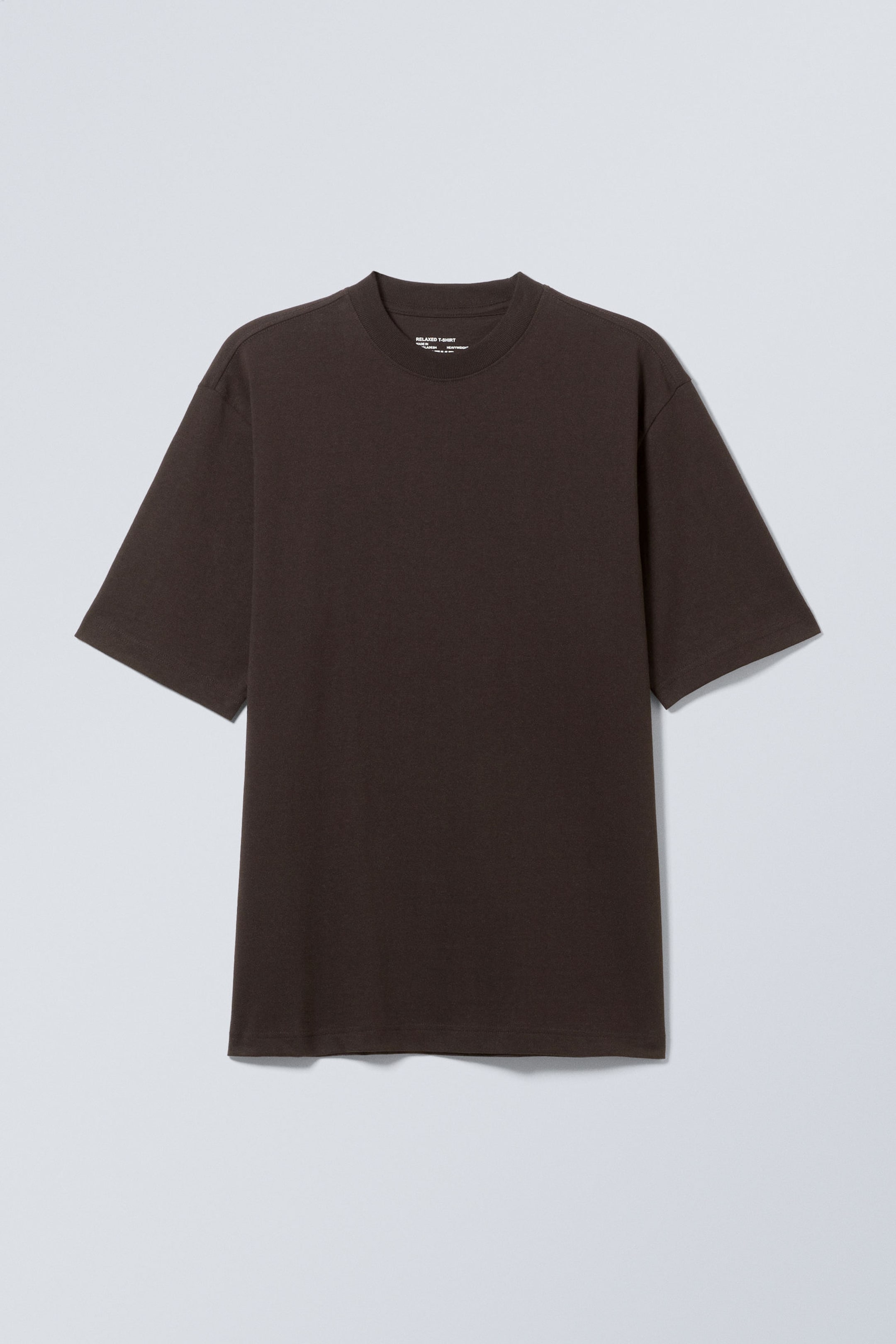 Dark Brown - Relaxed Fit Short-Sleeved Cotton T-shirt - 3