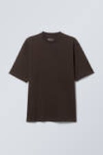 Dark Brown - Relaxed Fit Short-Sleeved Cotton T-shirt - 3