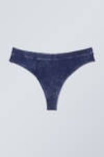 Bleach Washed Blue - Tanga aus gewaschener Baumwolle Miley - 0