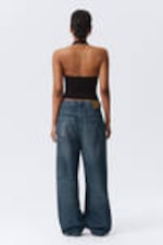 Mine Blue - Medium Blue - Astro Loose Baggy Leg Jeans - 20