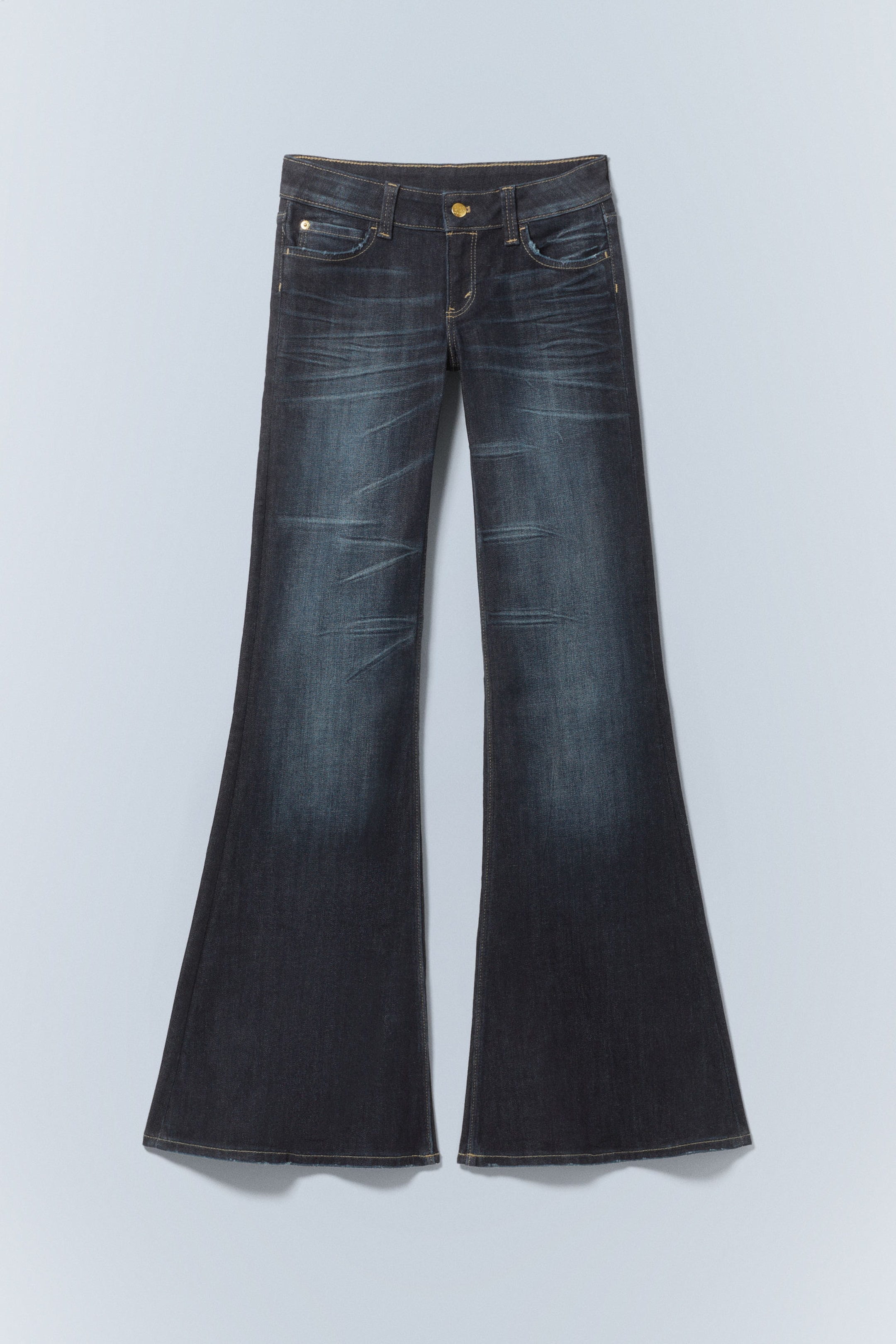 Star – Blau - Skinny-Jeans mit Schlag und niedrigem Bund - 0