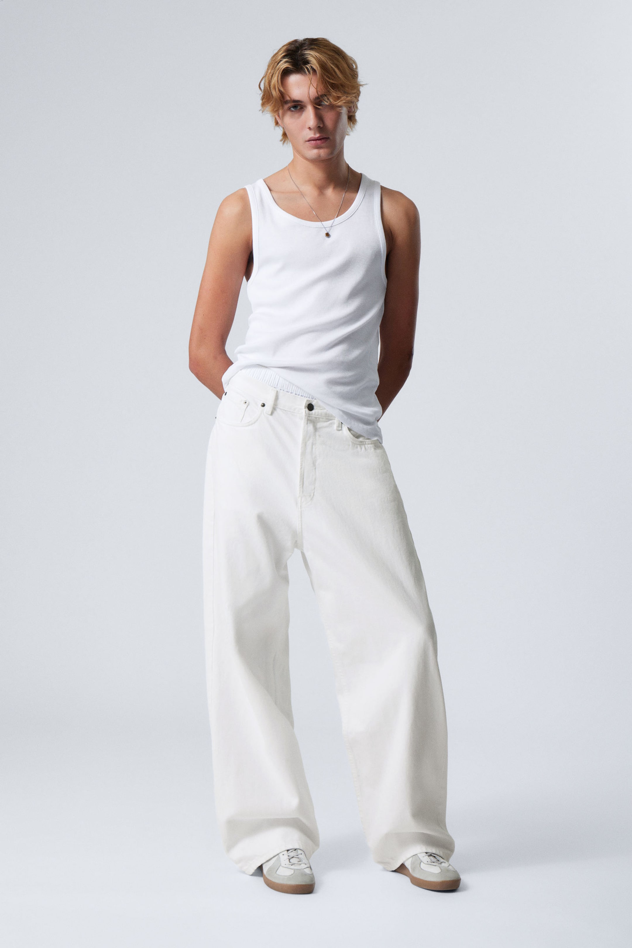 astro loose baggy leg jeans - White | Weekday EU