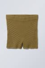 Khaki green - Mixed Crochet Hotpants - 0