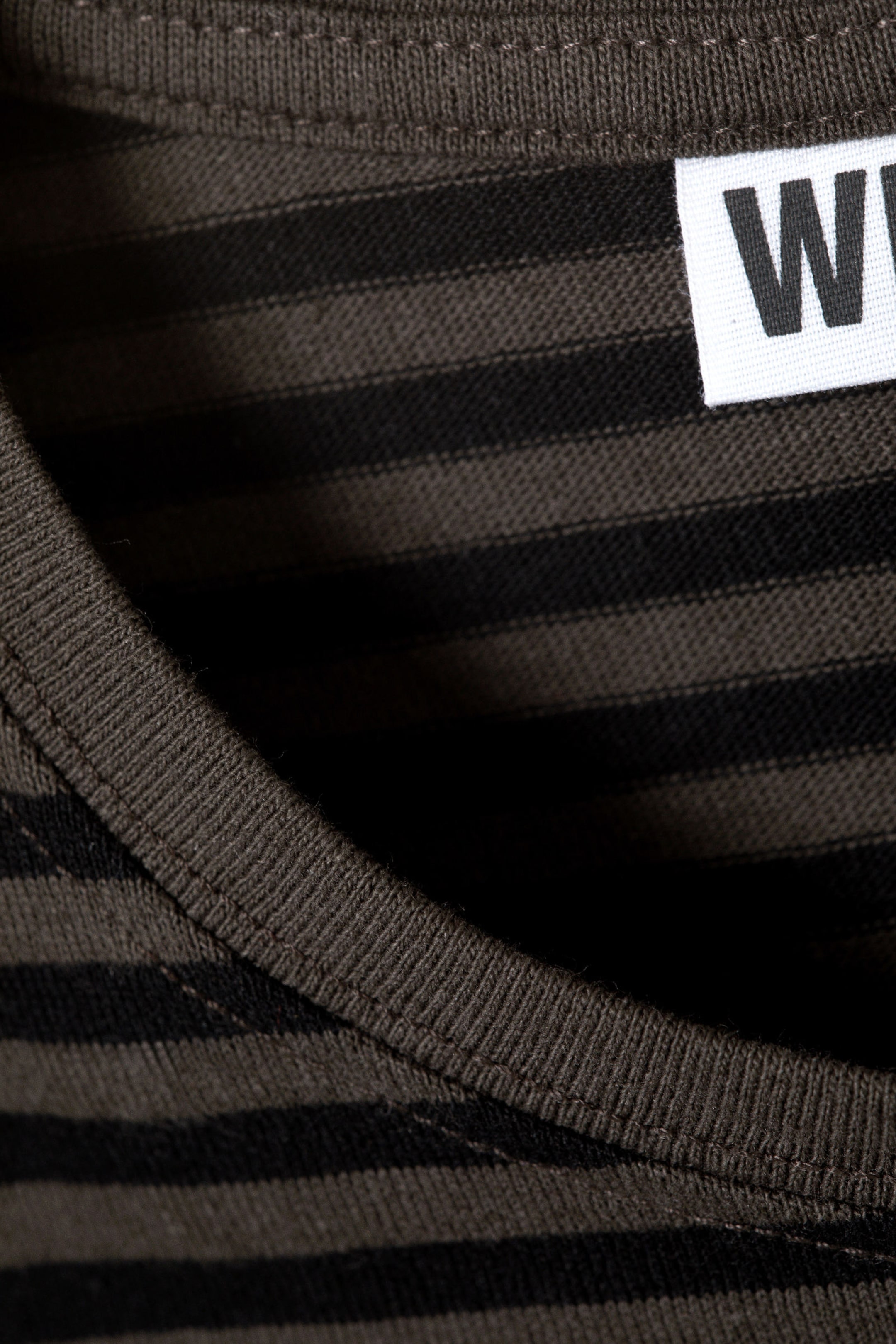 Black & Dark Mole Stripes - Slim Short-Sleeved Cotton T-shirt - 4