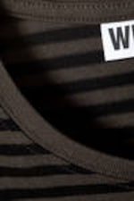 Black & Dark Mole Stripes - Slim Short-Sleeved Cotton T-shirt - 4