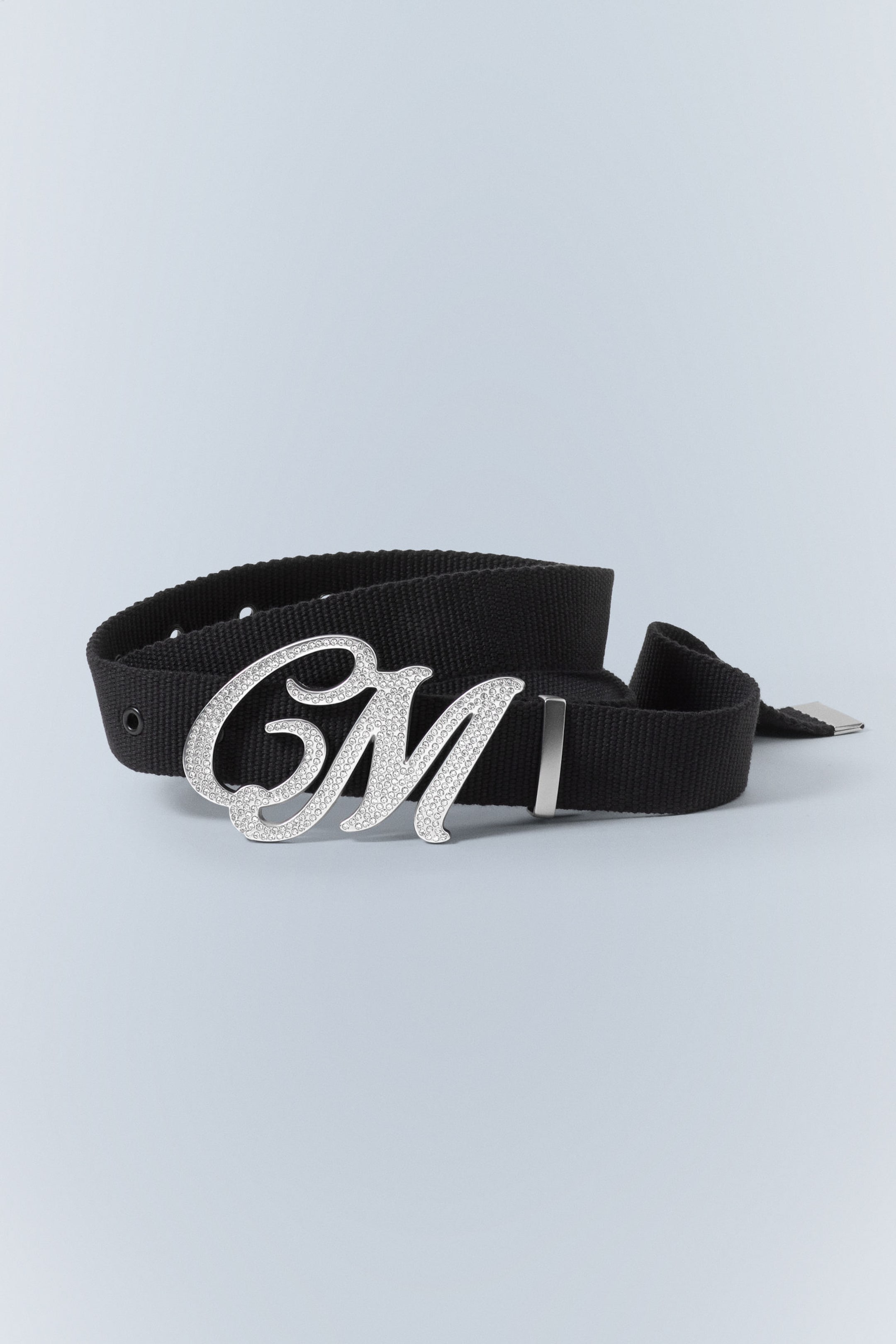 Black - Rhinestone Belt - 0