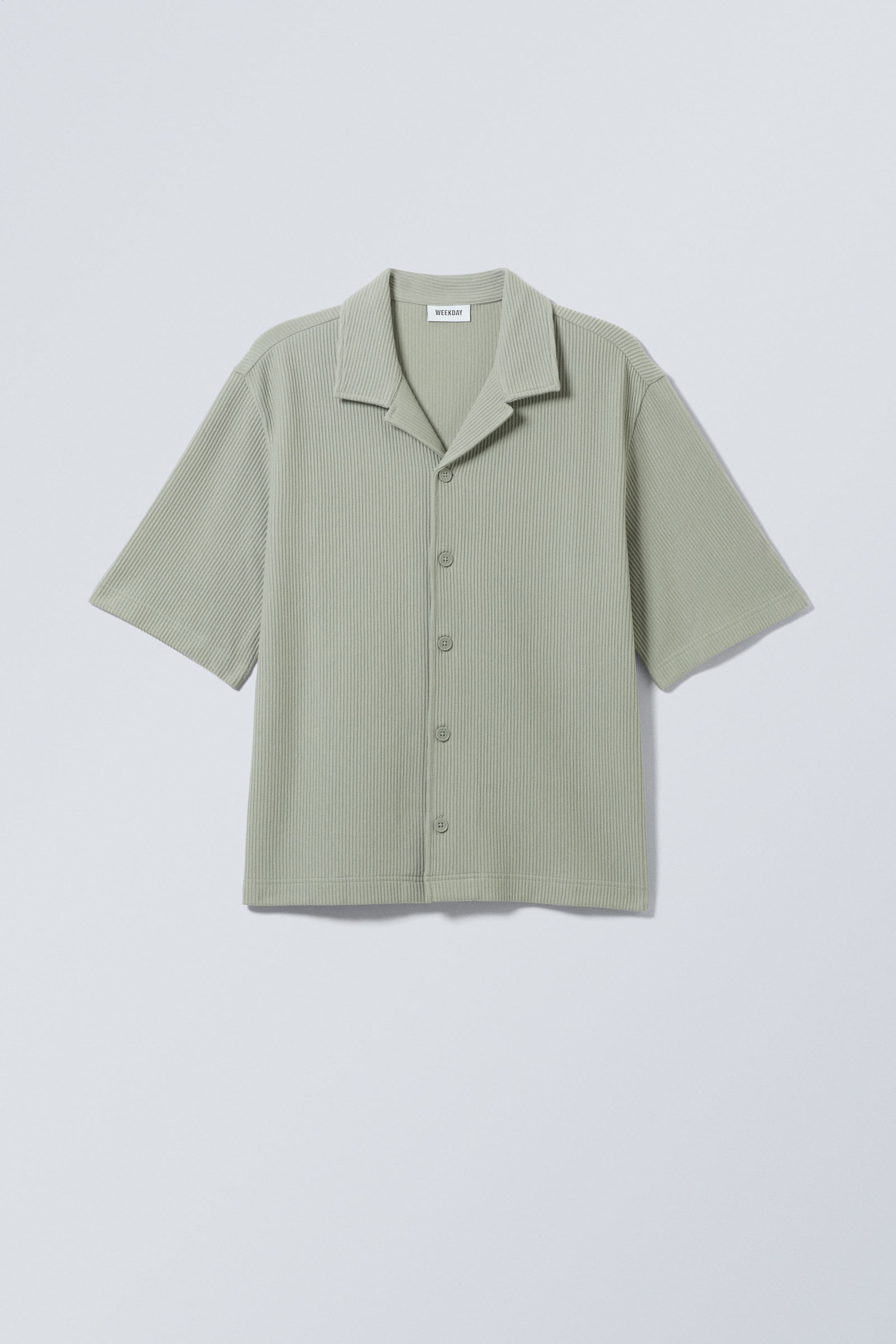 Sage - Rib Relaxed Resort Shirt - 0