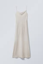 Light Dusty Mole - Maxi Satin Slip Dress - 0