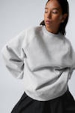 Grey Melange - Loose Heavy Sweater - 1