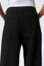 Black - Astro Loose Baggy Leg Linen-Blend Trousers - 8