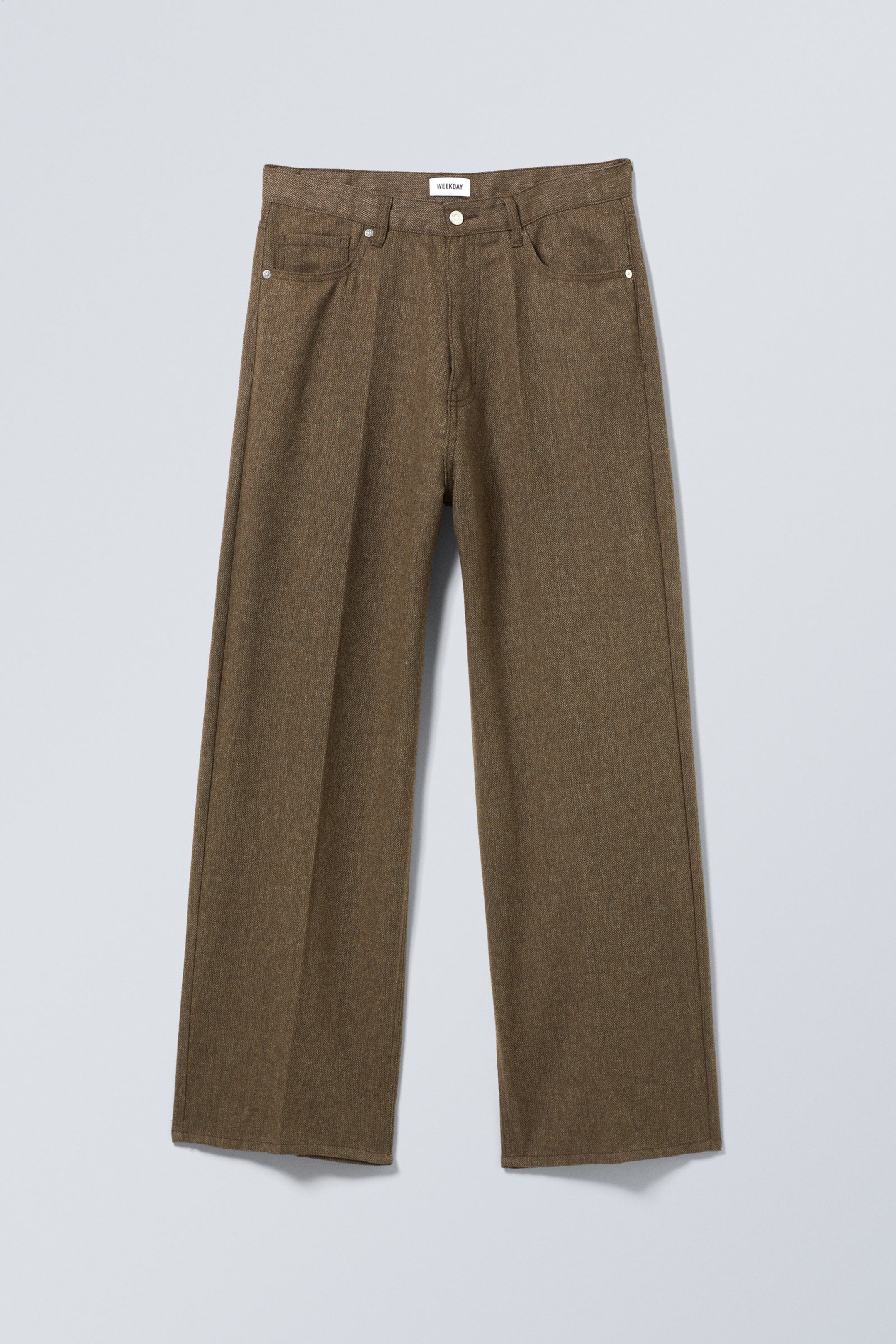 Mole Dark - Astro Loose Baggy Herringbone Trousers - 2