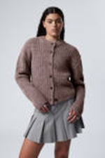 Dunkelgrau - Strickjacke mit entspannter Passform - 0