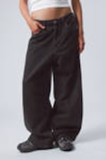 Tuned Black - Black - Astro Loose Baggy Leg Jeans - 2