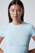 Light Blue - Slim Fitted T-shirt - 1