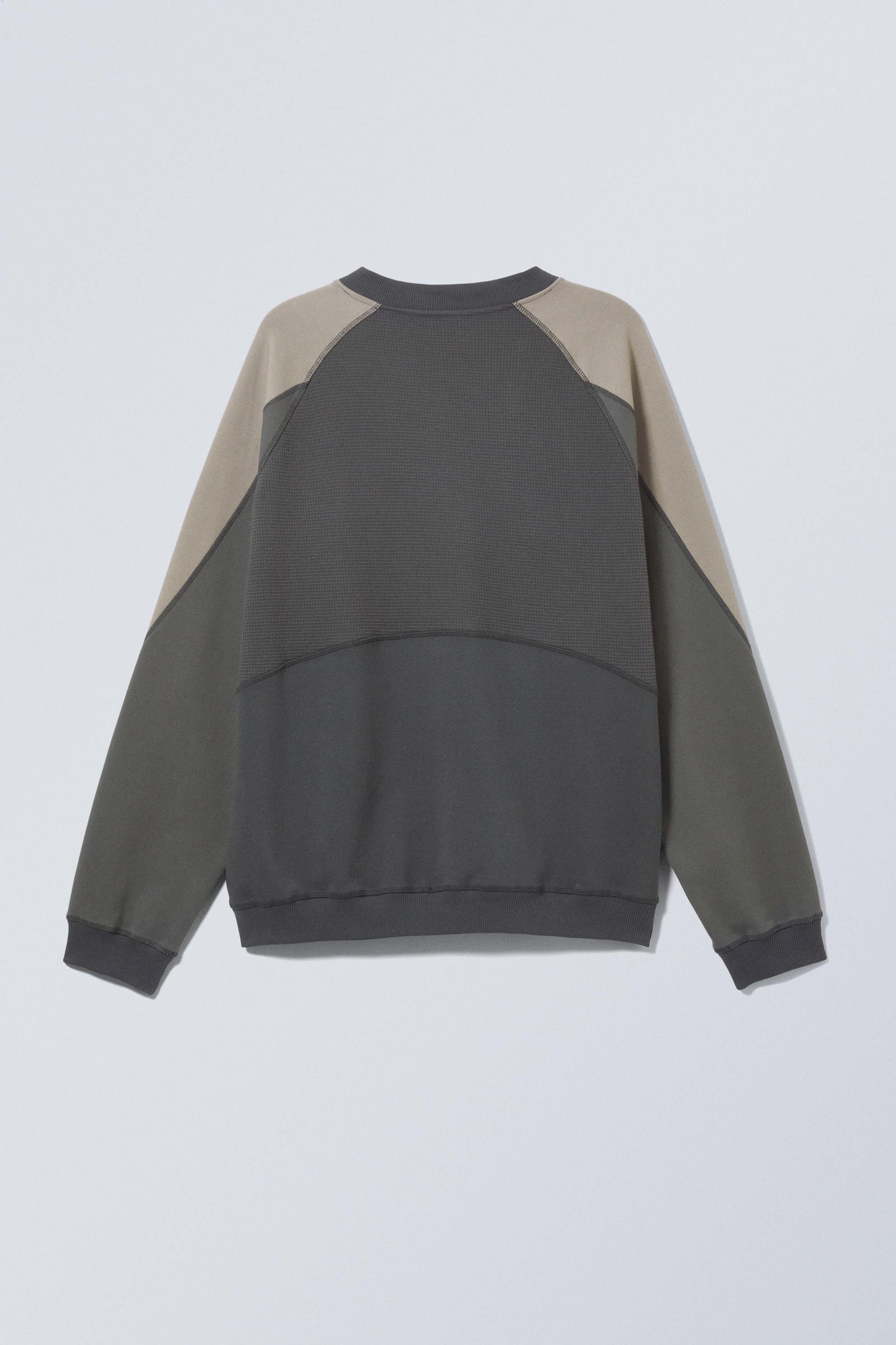 Mörkgrå Colour Block - Scott Colour Block Sweatshirt - 1