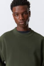 Dark Khaki Green - Relaxed Heavyweight Sweatshirt - 1